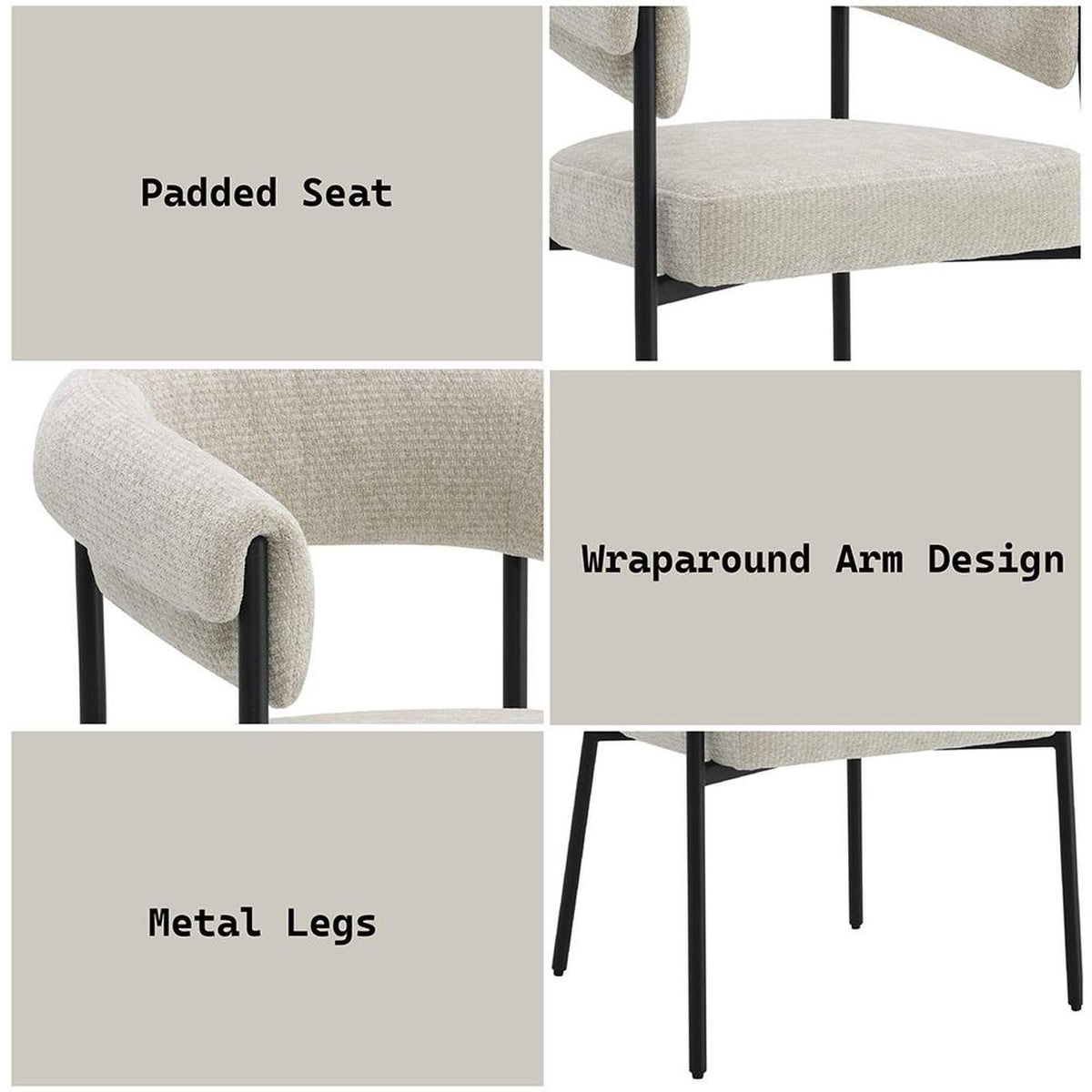 DN03676 Jirina Arm Chair - Set of 2