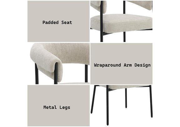 DN03676 Jirina Arm Chair - Set of 2