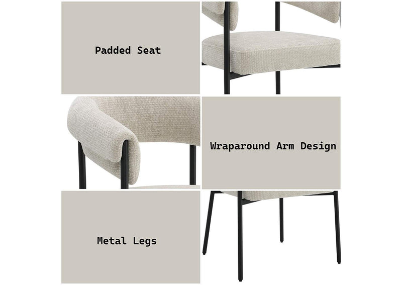 DN03676 Jirina Arm Chair - Set of 2