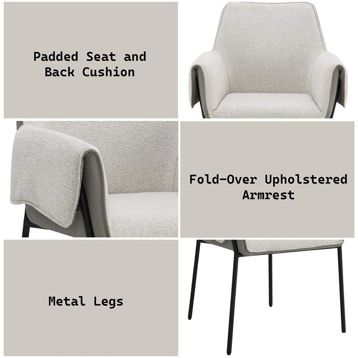 DN03678 Jirina Arm Chair - Set of 2