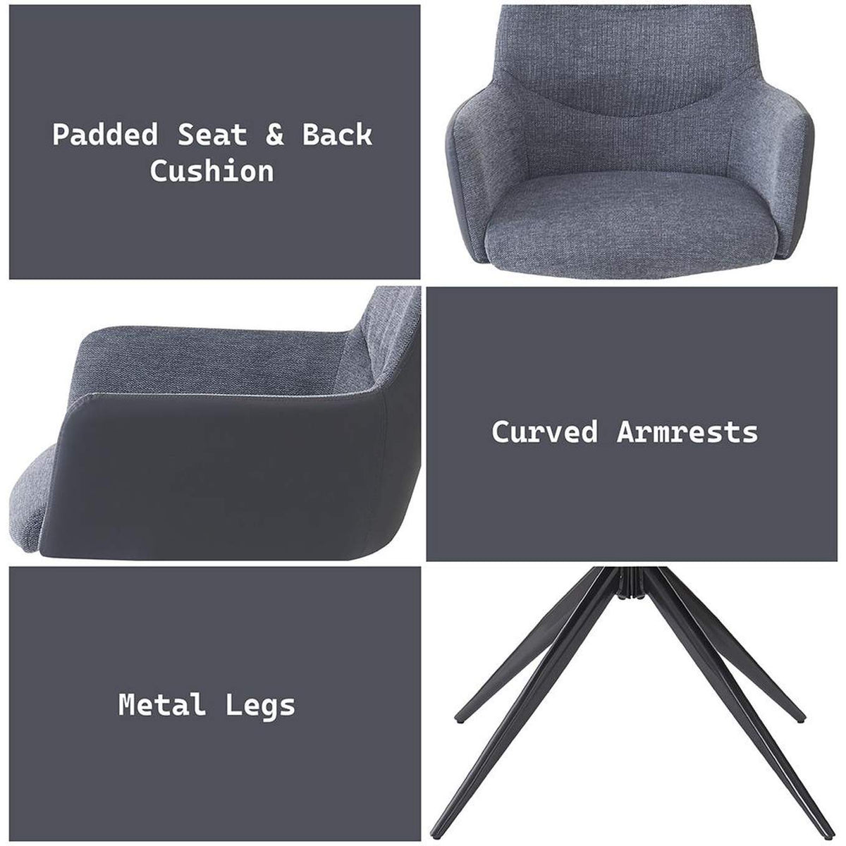DN03687 Hester Arm Chair - Set of 2