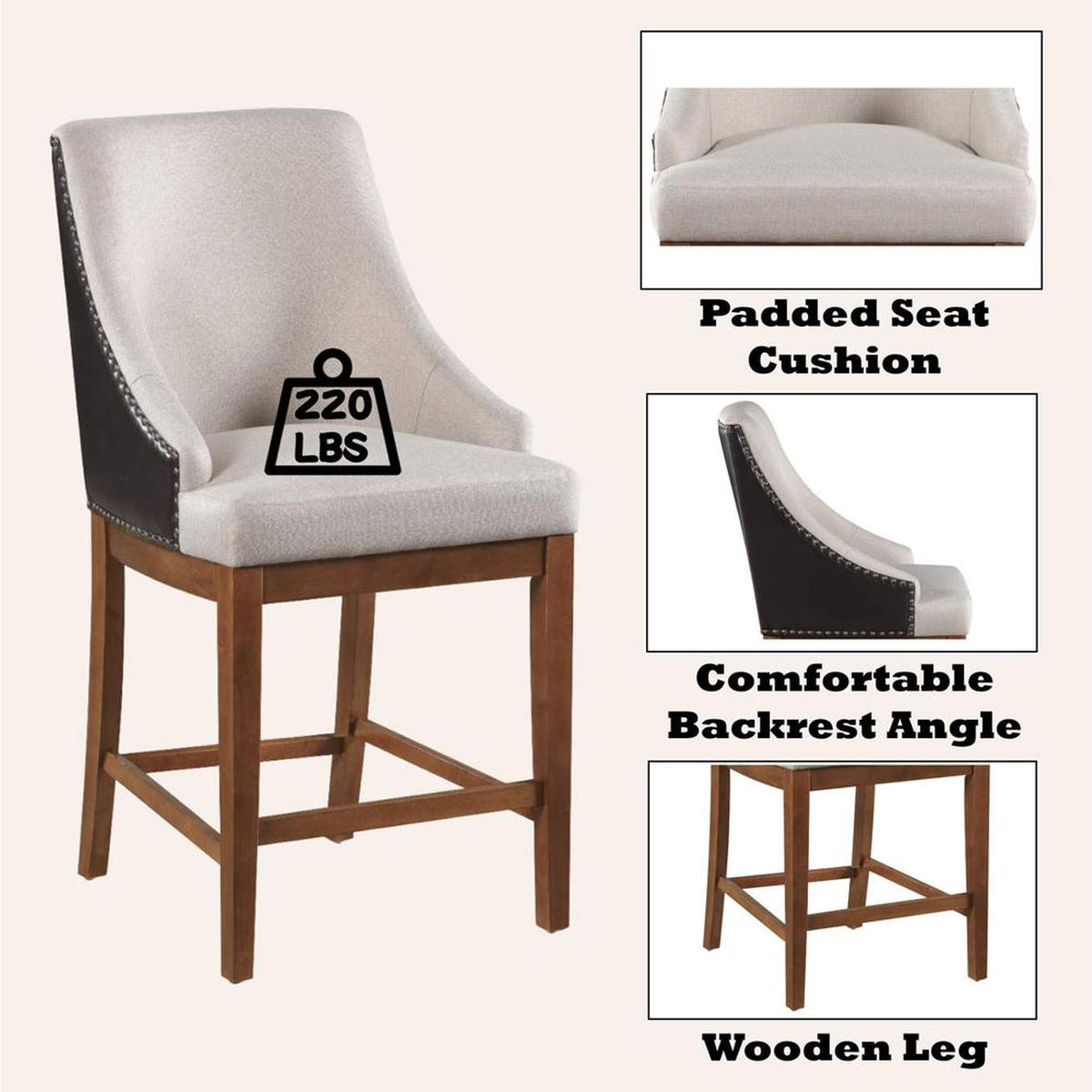 DN03726 Gilsea Counter Height Chair - Set of 2