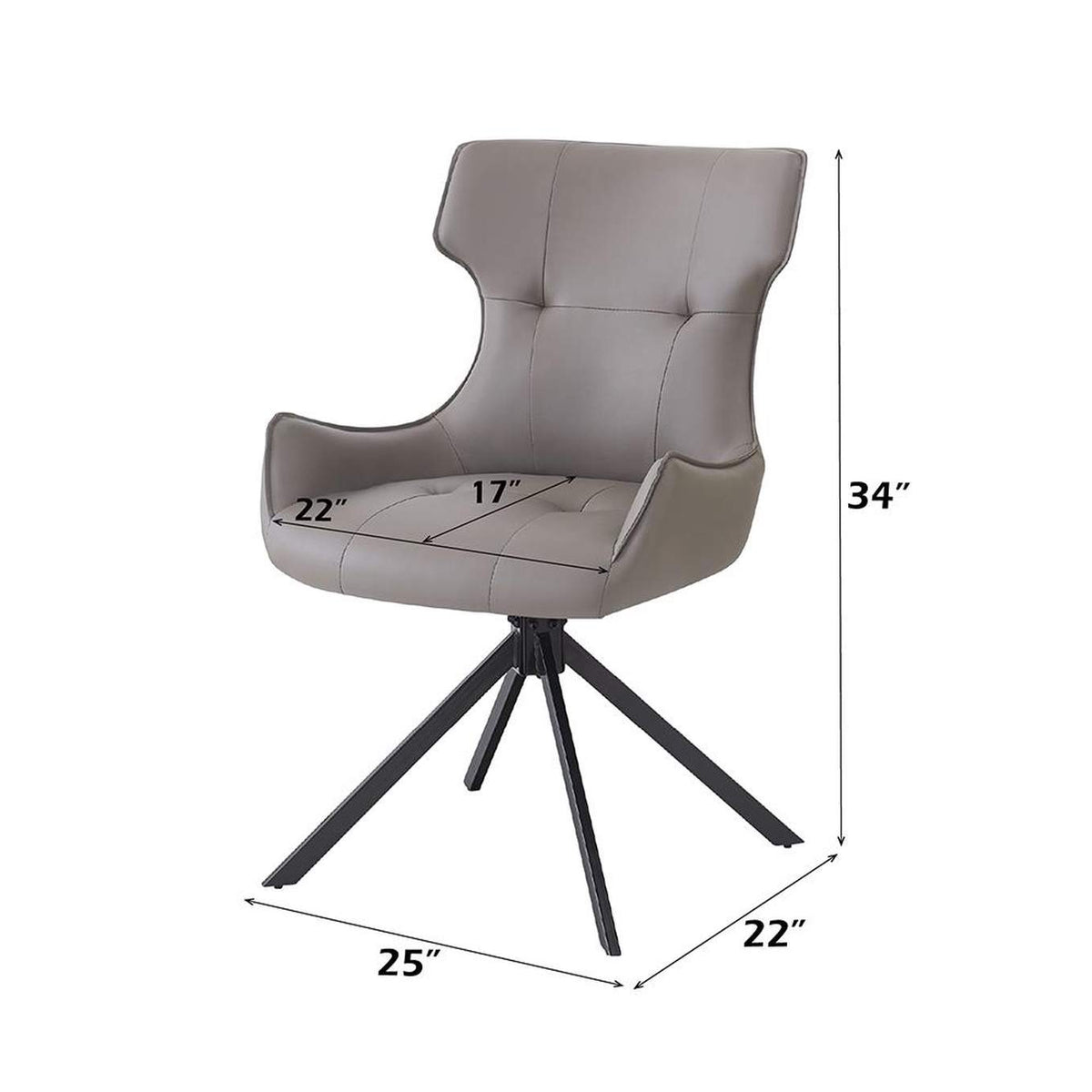 DN03736 Damita Side Chair with Swivel - Set of 2