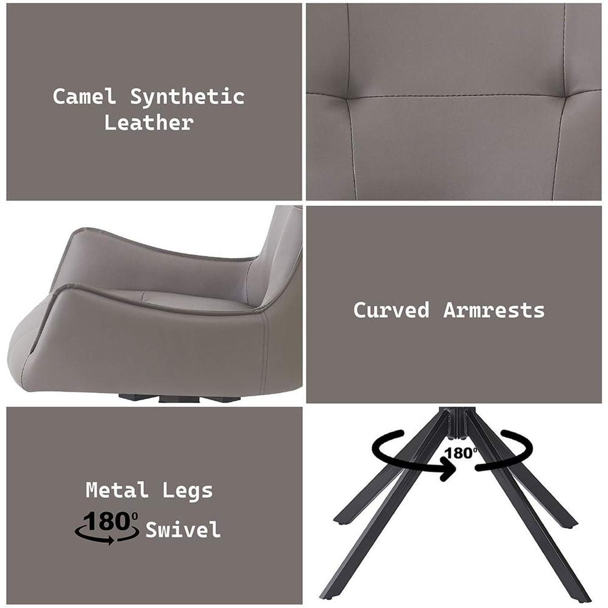 DN03736 Damita Side Chair with Swivel - Set of 2