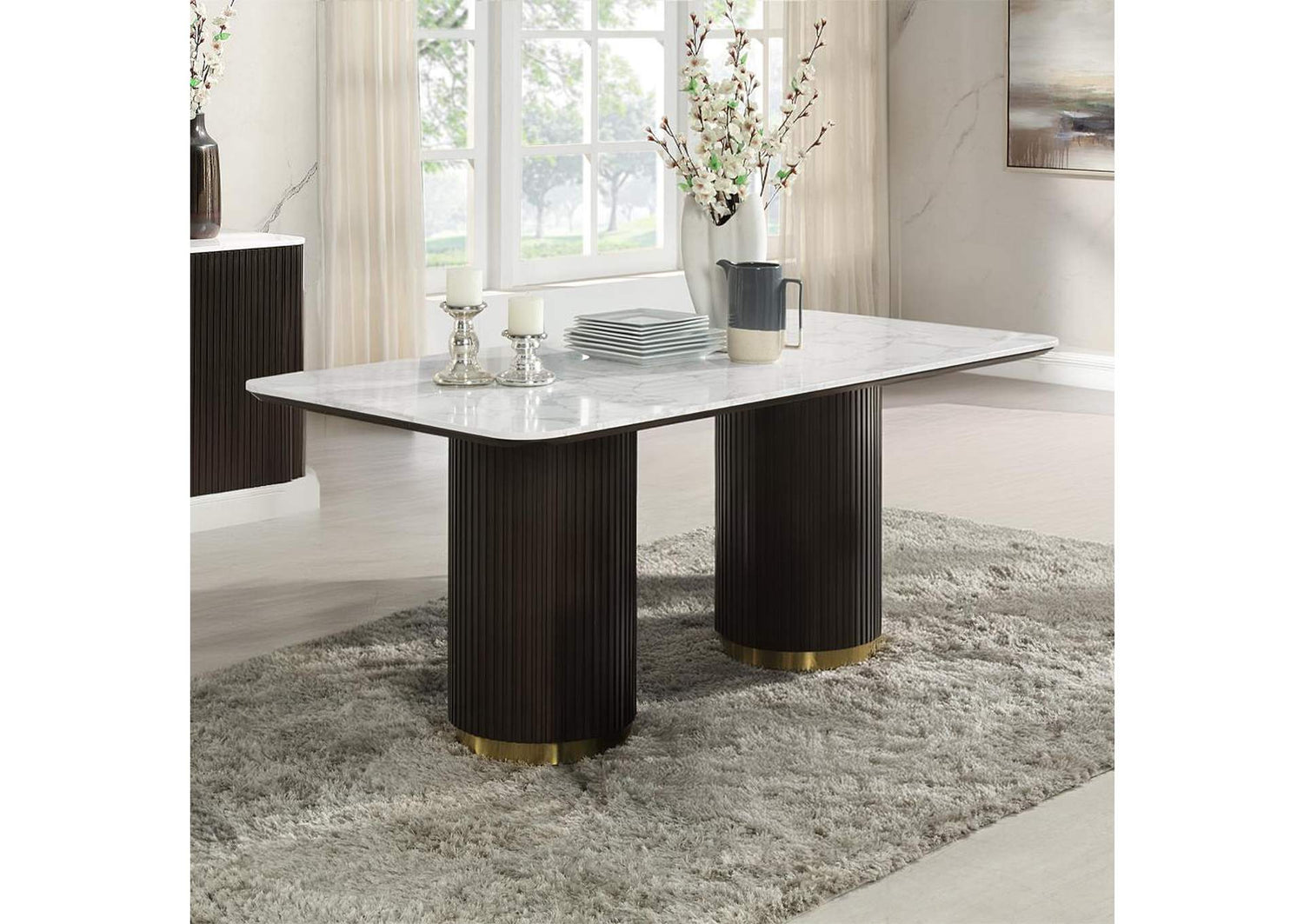 DN03940 Clayten Dining Table with Marble Top
