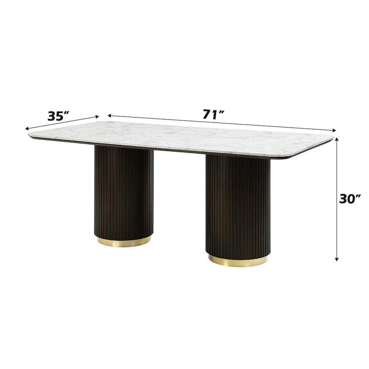 DN03940 Clayten Dining Table with Marble Top