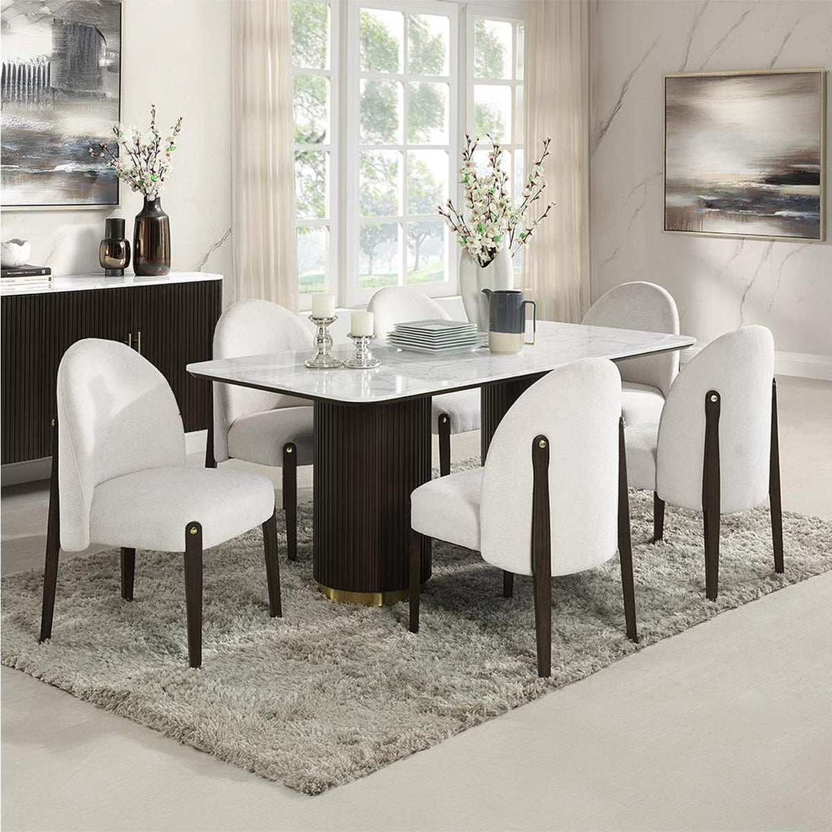 DN03940 Clayten Dining Table with Marble Top