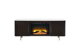 DN03944 Clayten Server with Marble Top and Fireplace