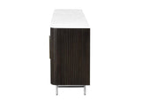 DN03944 Clayten Server with Marble Top and Fireplace