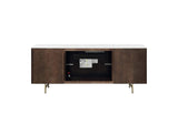 DN03944 Clayten Server with Marble Top and Fireplace