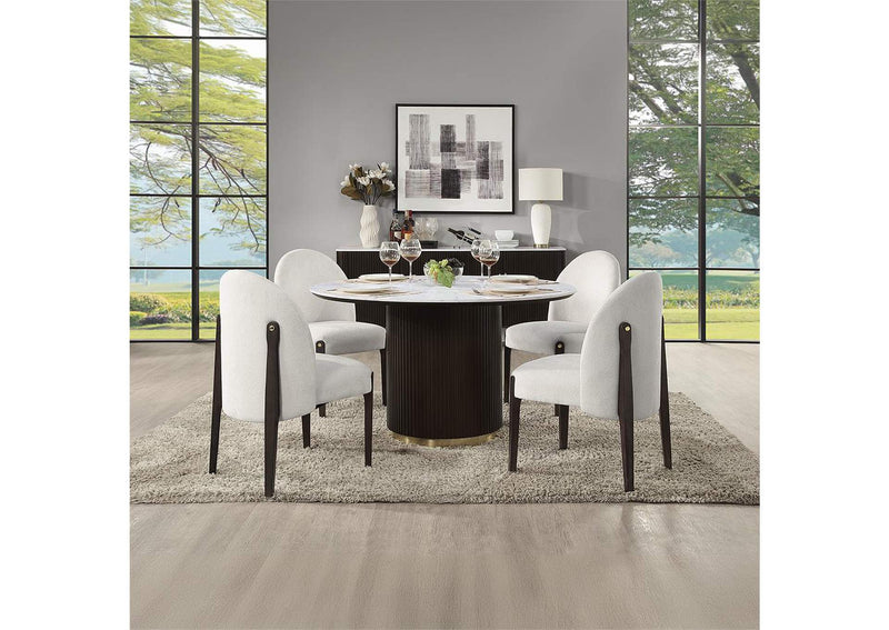 DN03950 Clayten Round Dining Table with Marble