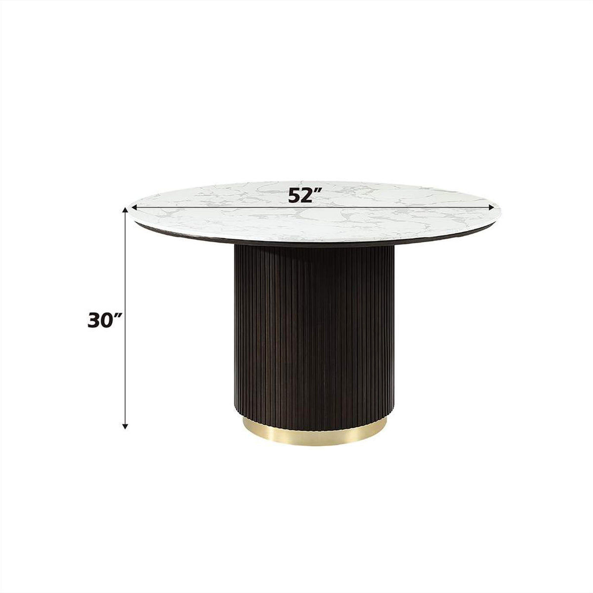 DN03950 Clayten Round Dining Table with Marble