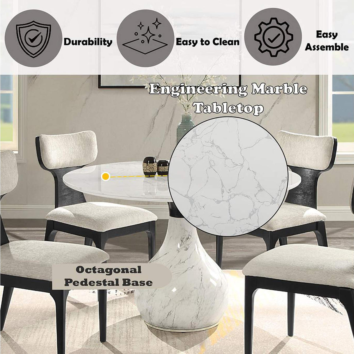 DN04055 Koen Round Dining Table
