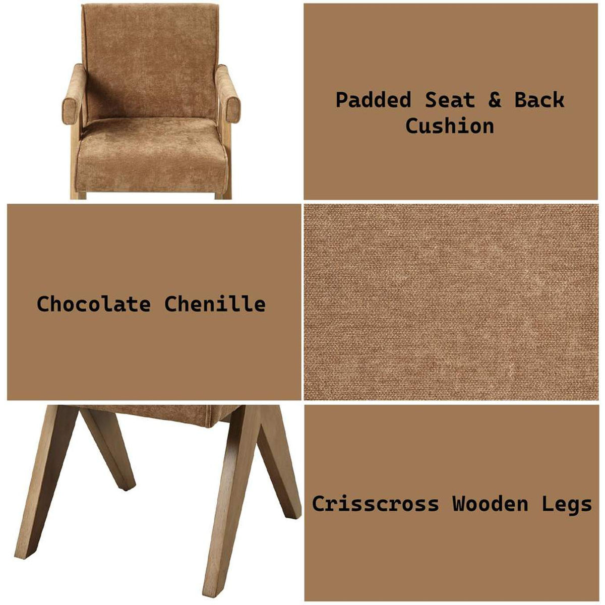 DN04077 Zoey Arm Chair - Set of 2