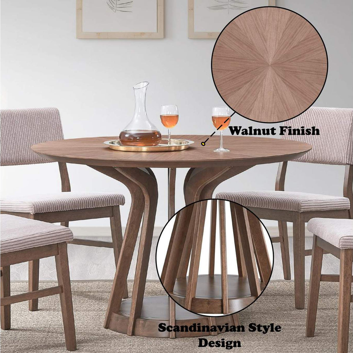 DN04190 Seda Round Dining Table