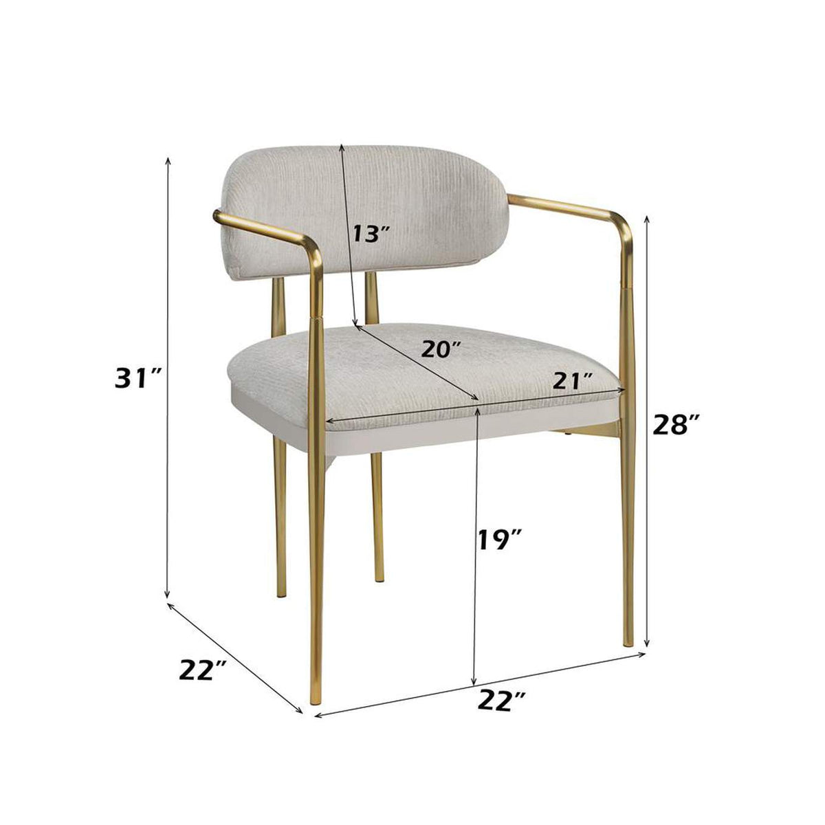 DN04206 Zayn Arm Chair - Set of 2