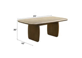 DN04665 Kasha Dining Table with Natural Marble Top