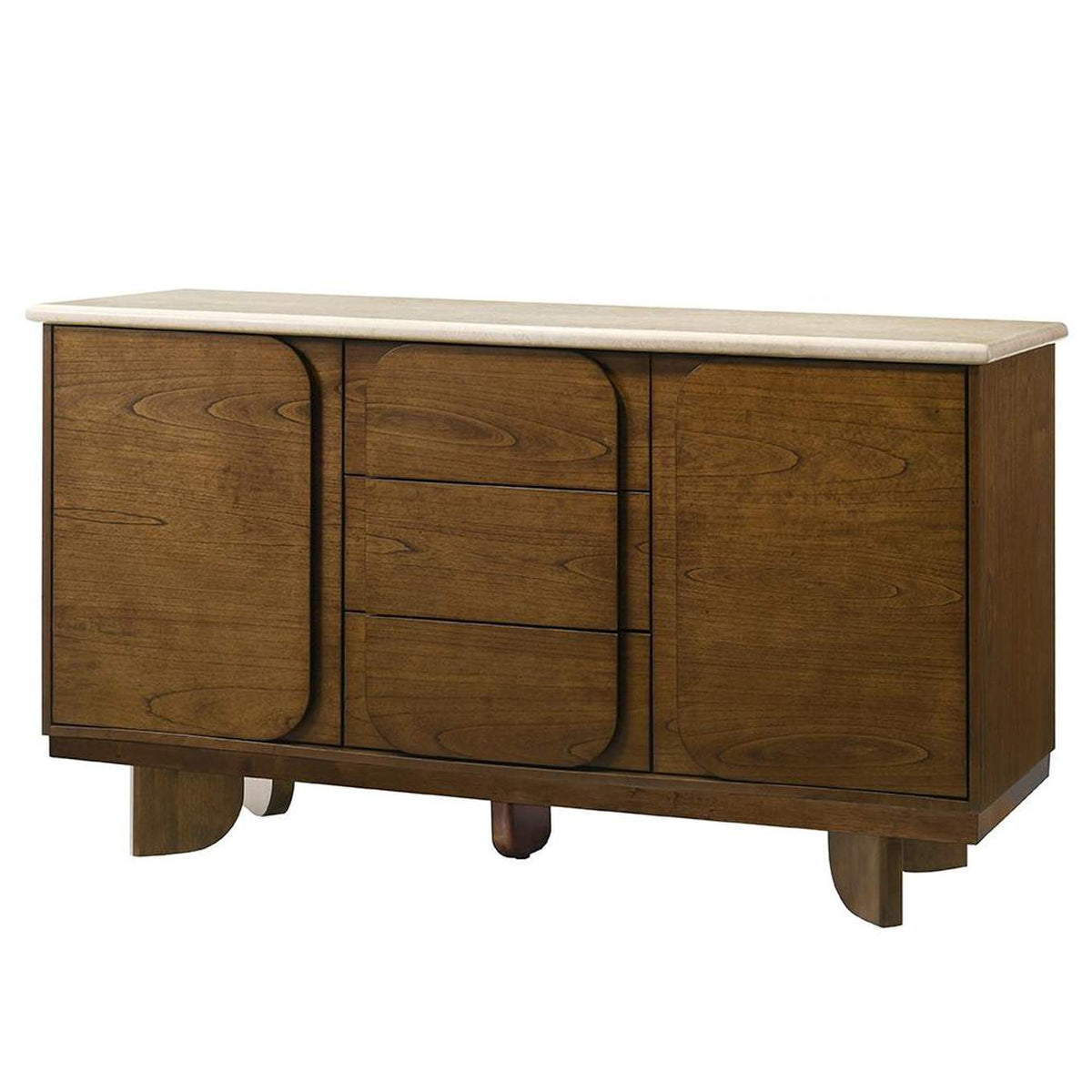 DN04668 Kasha Server with Natural Marble Top