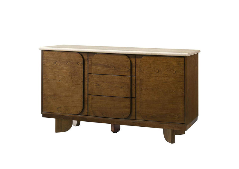 DN04668 Kasha Server with Natural Marble Top