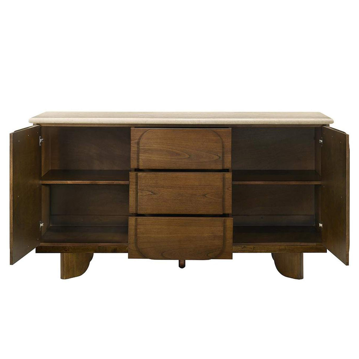 DN04668 Kasha Server with Natural Marble Top