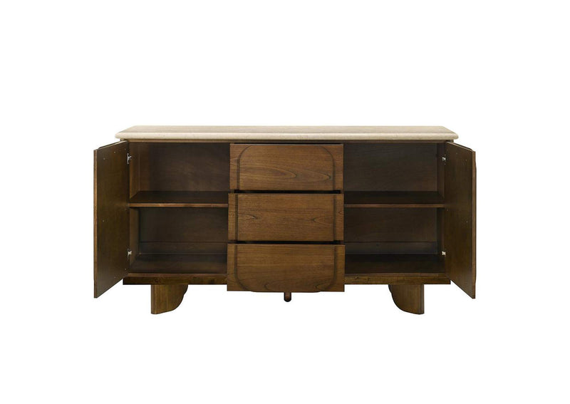 DN04668 Kasha Server with Natural Marble Top