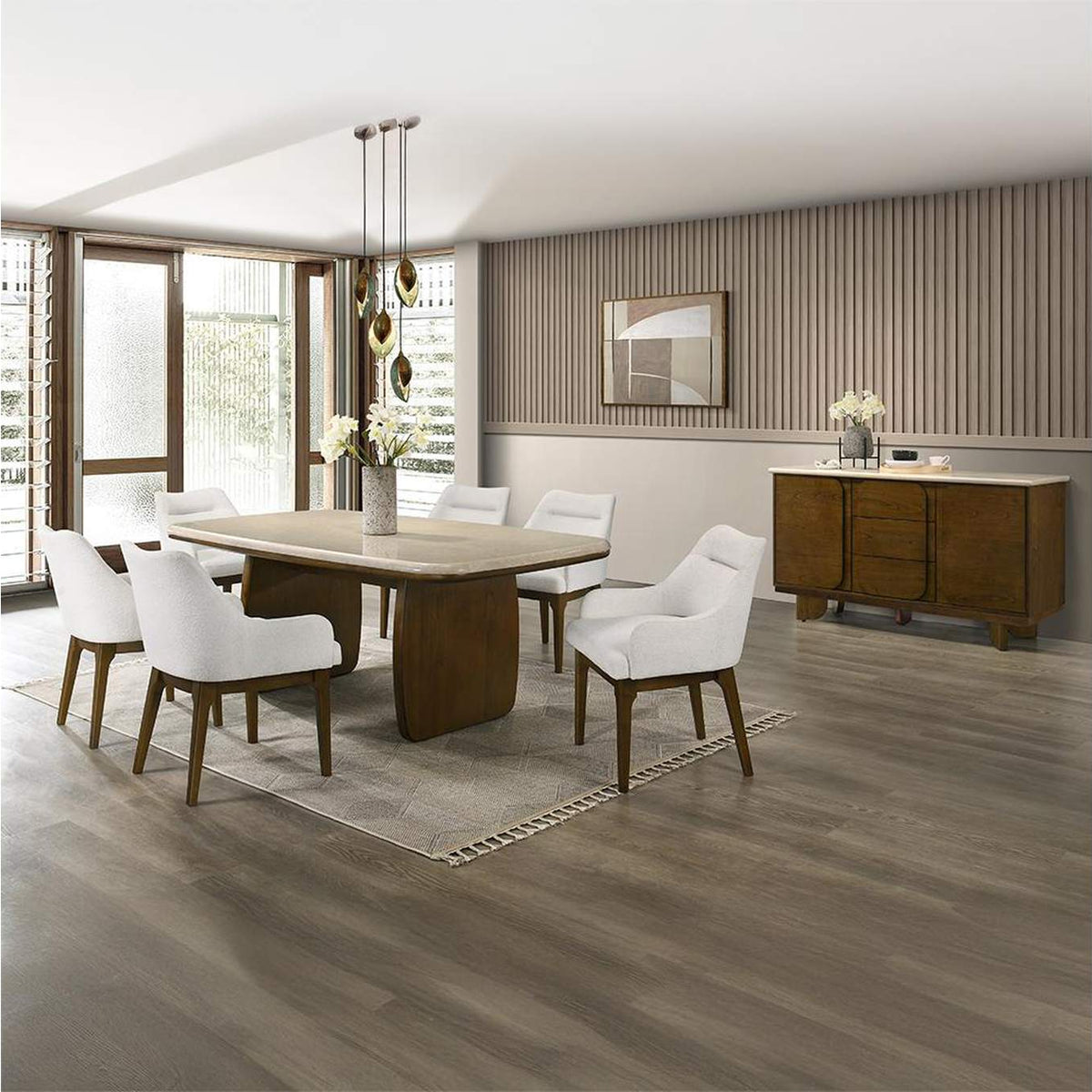 DN04668 Kasha Server with Natural Marble Top