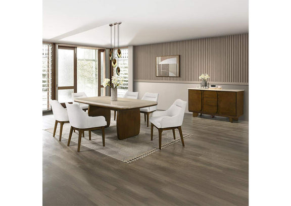 DN04668 Kasha Server with Natural Marble Top