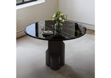 DN04795 Kinton Round Dining Table with Natural Marble Top