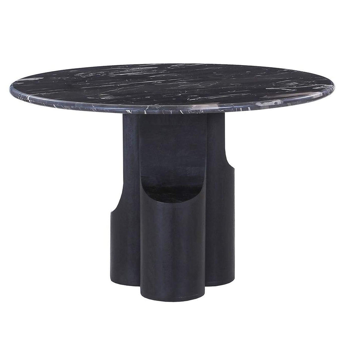 DN04795 Kinton Round Dining Table with Natural Marble Top