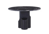 DN04795 Kinton Round Dining Table with Natural Marble Top