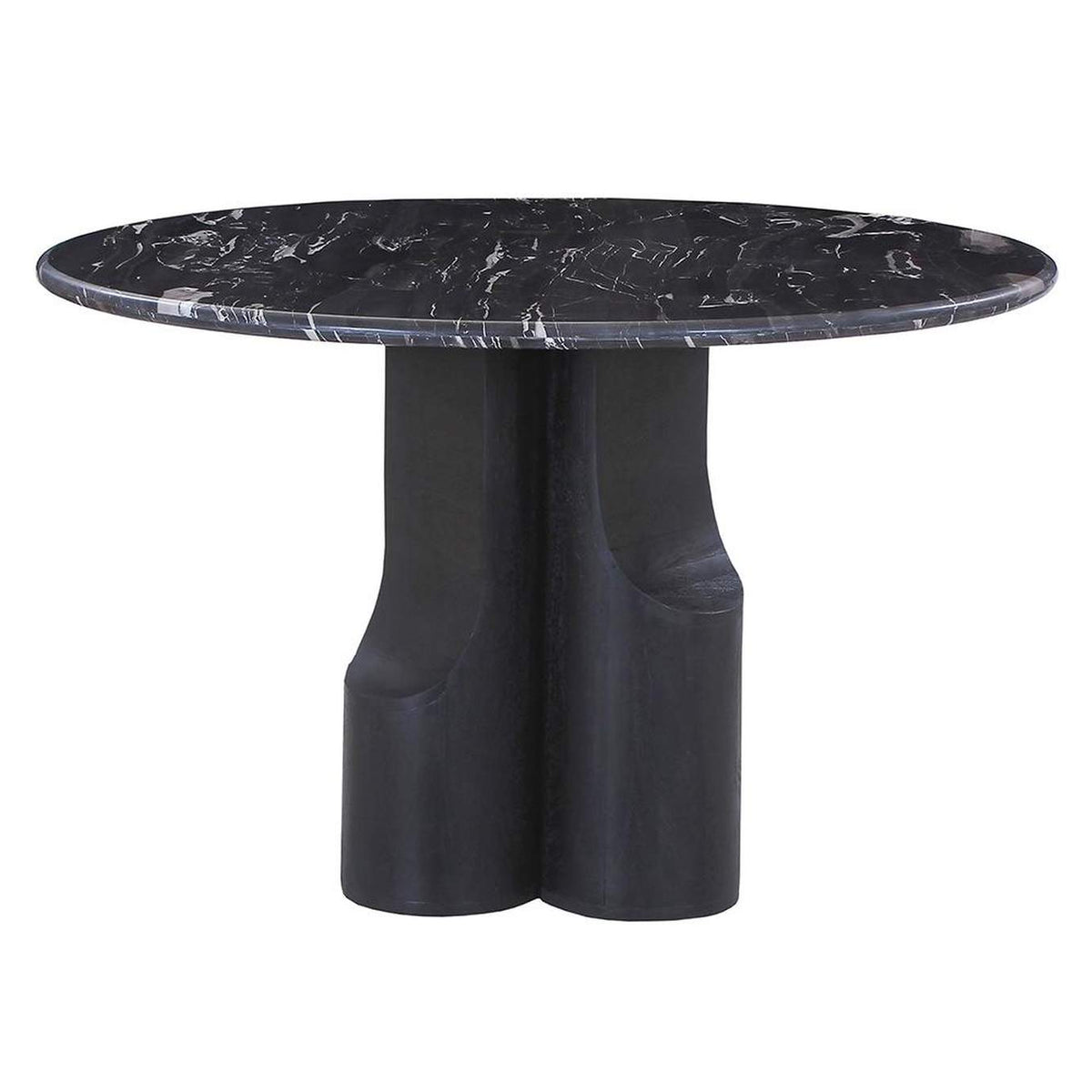 DN04795 Kinton Round Dining Table with Natural Marble Top