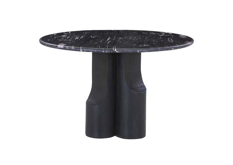 DN04795 Kinton Round Dining Table with Natural Marble Top