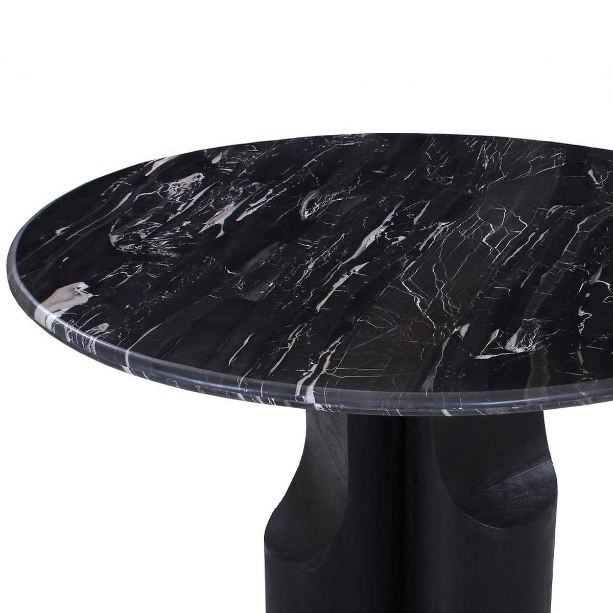 DN04795 Kinton Round Dining Table with Natural Marble Top