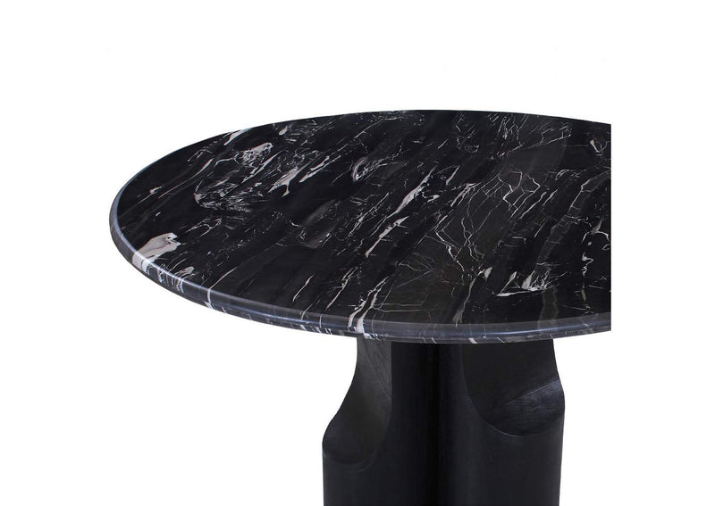 DN04795 Kinton Round Dining Table with Natural Marble Top