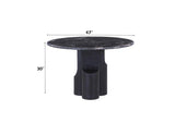 DN04795 Kinton Round Dining Table with Natural Marble Top