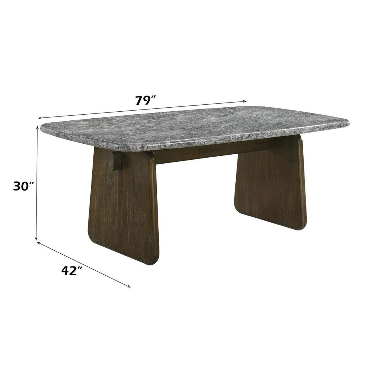 DN04815 Dillon Dining Table with Natural Marble Top