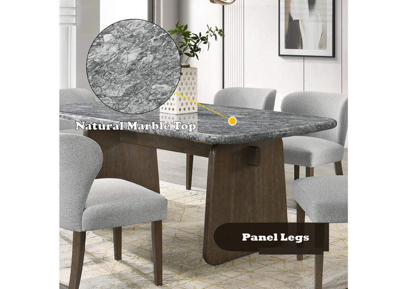 DN04815 Dillon Dining Table with Natural Marble Top