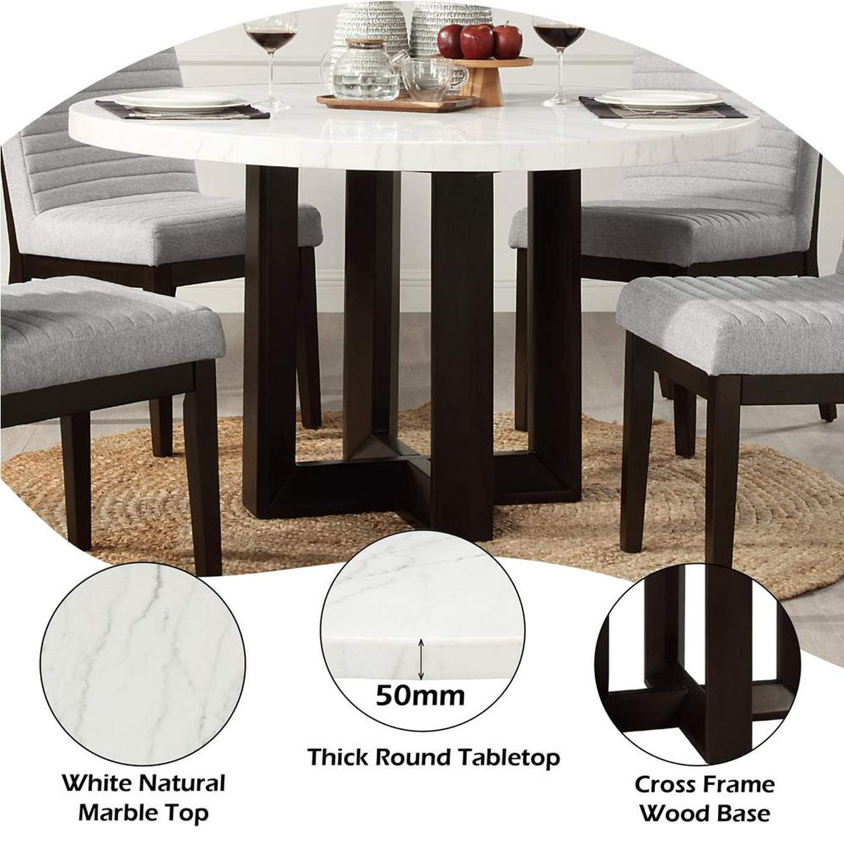 DN05205 Edwyn Round Dining Table