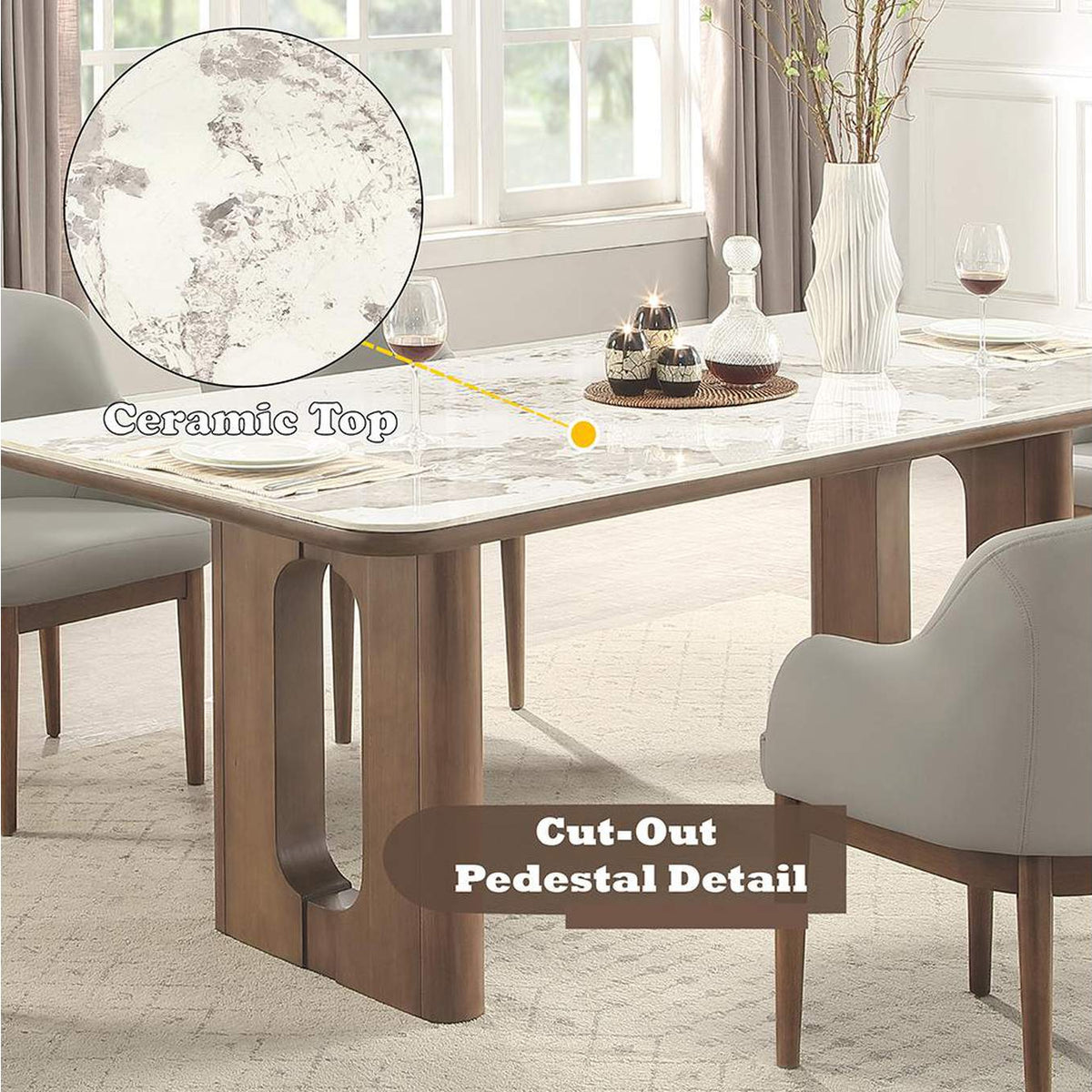 DN06130 Harvey Dining Table with Ceramic Top