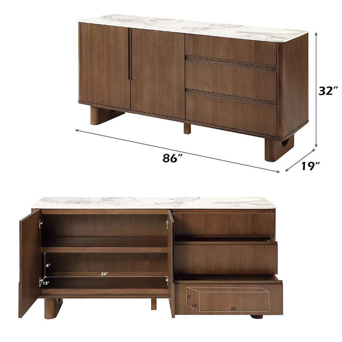 DN06133 Harvey Server with Ceramic Top