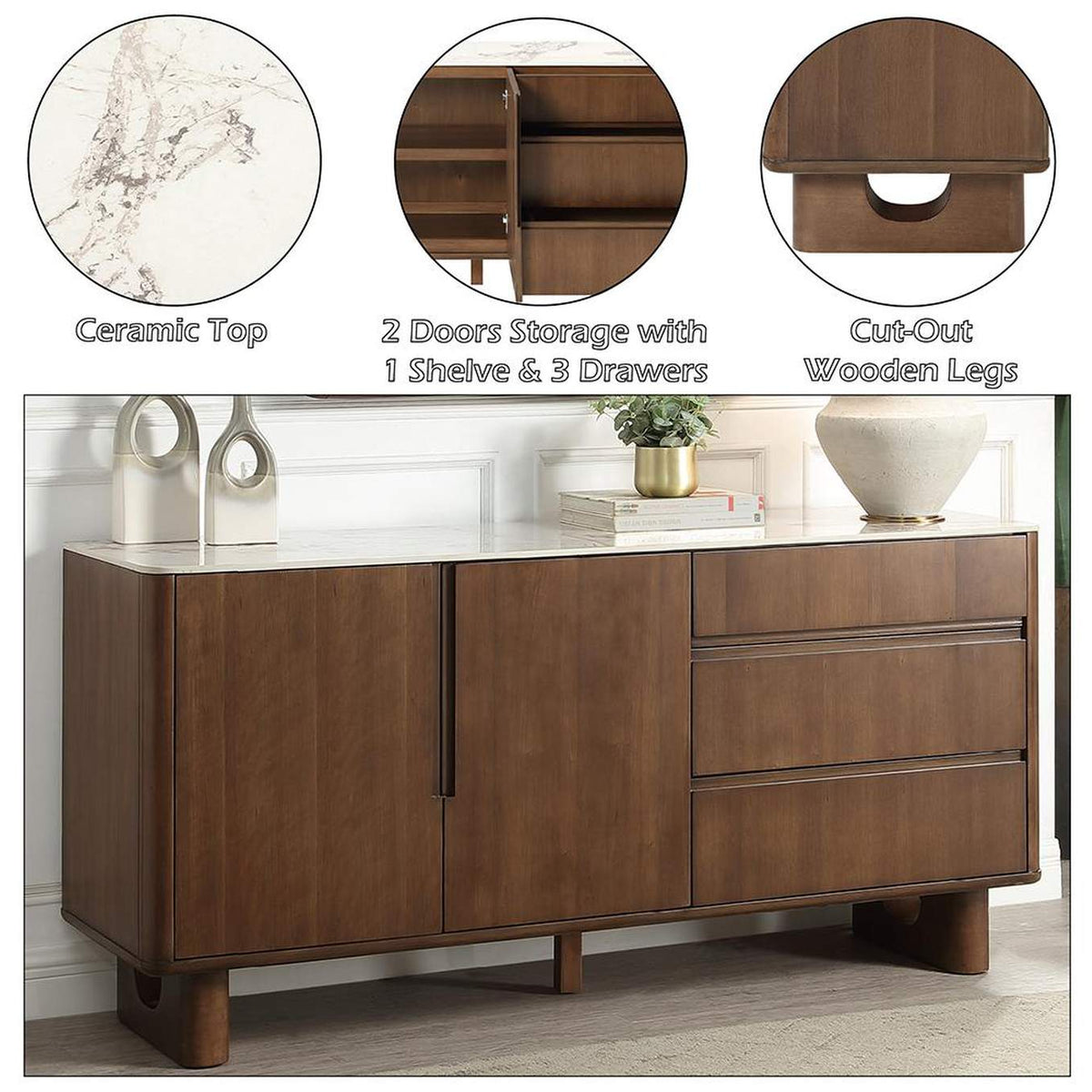 DN06133 Harvey Server with Ceramic Top