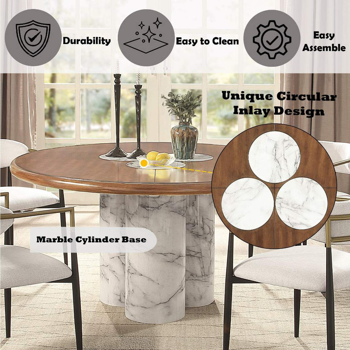 DN06135 Harvey Round Dining Table