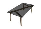 DN06150 Danzel Dining Table with Glasss Top