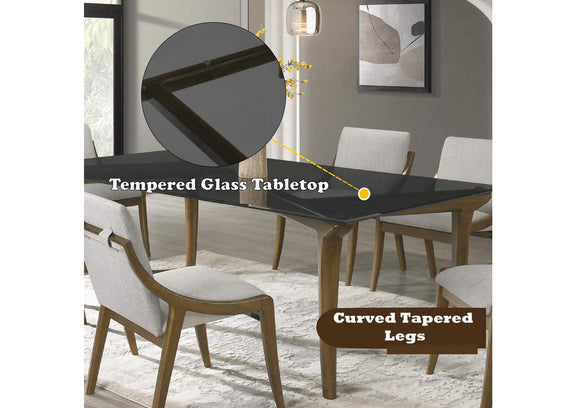 DN06150 Danzel Dining Table with Glasss Top