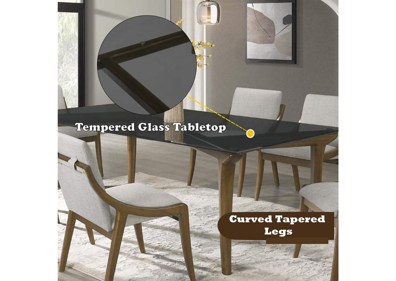 DN06150 Danzel Dining Table with Glasss Top