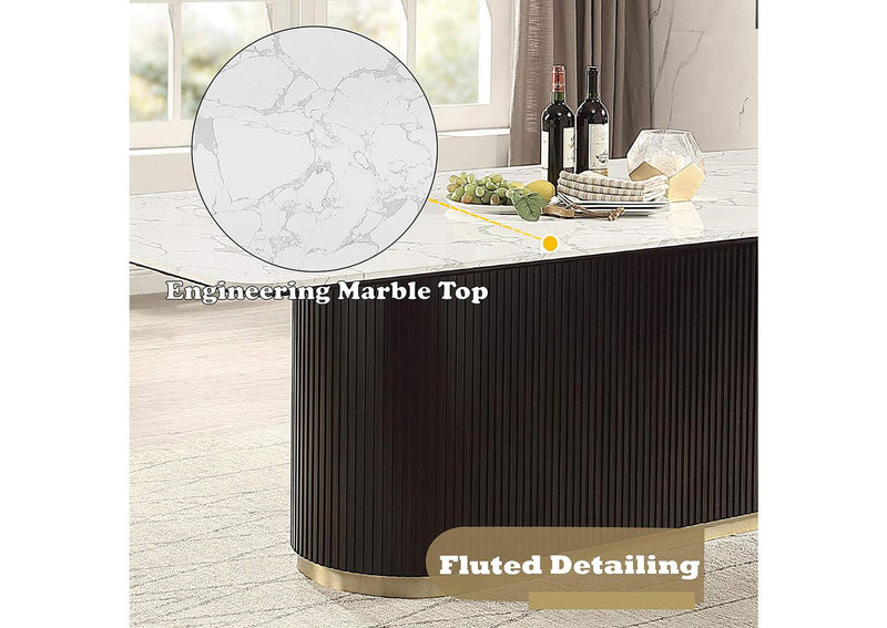 DN06160 Clayten Dining Table with Marble Top