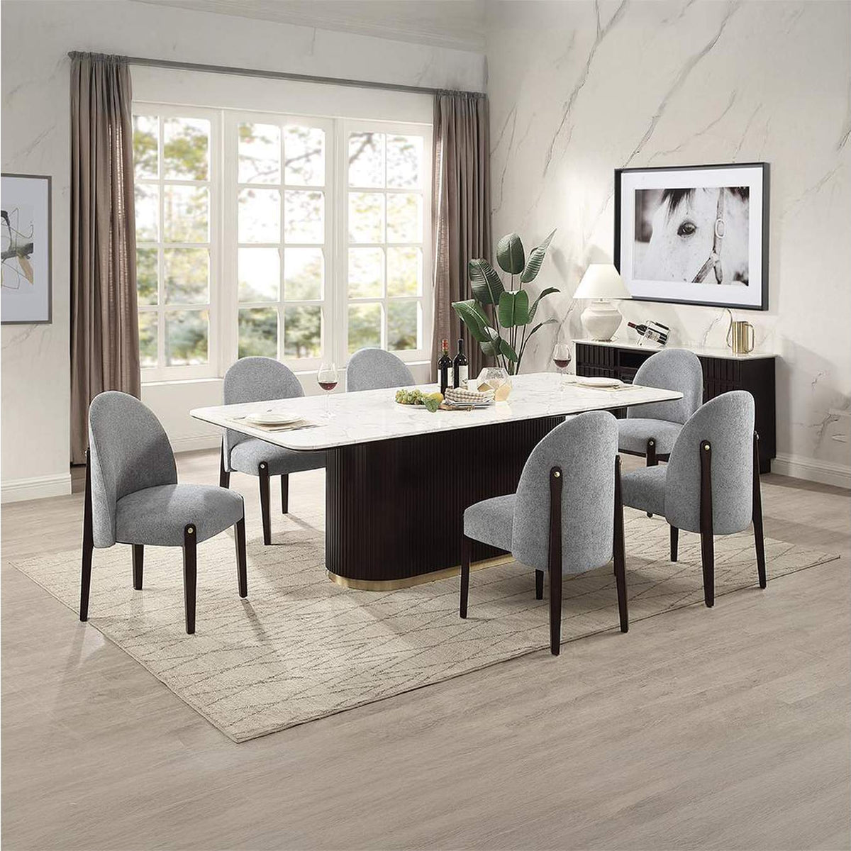DN06160 Clayten Dining Table with Marble Top