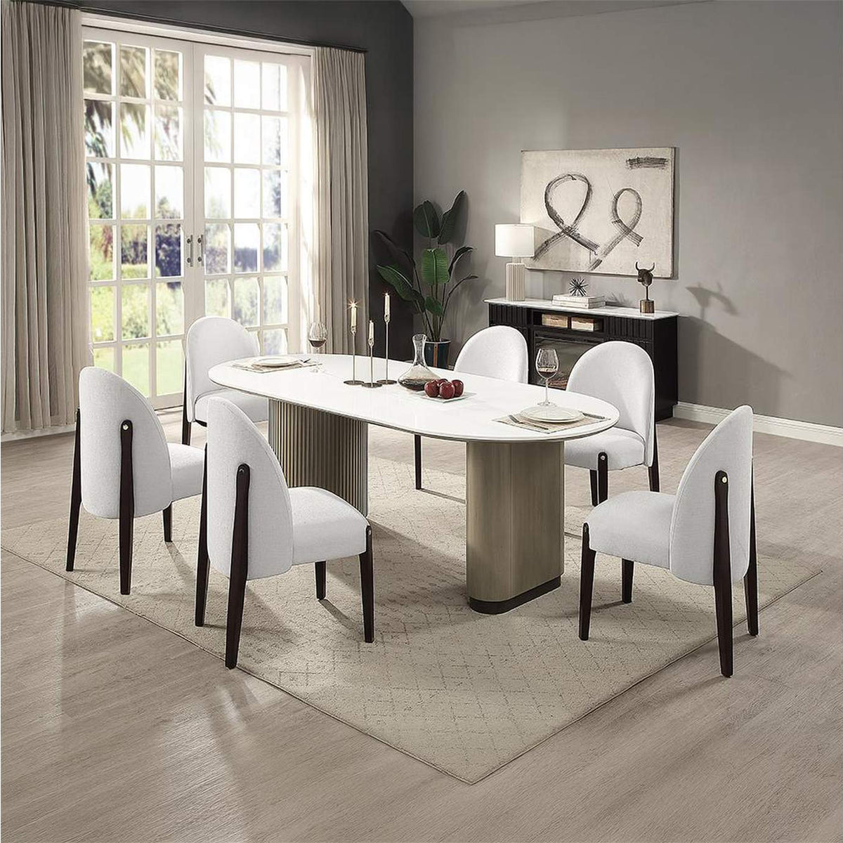 DN06190 Clayten Dining Table with Engineered Top