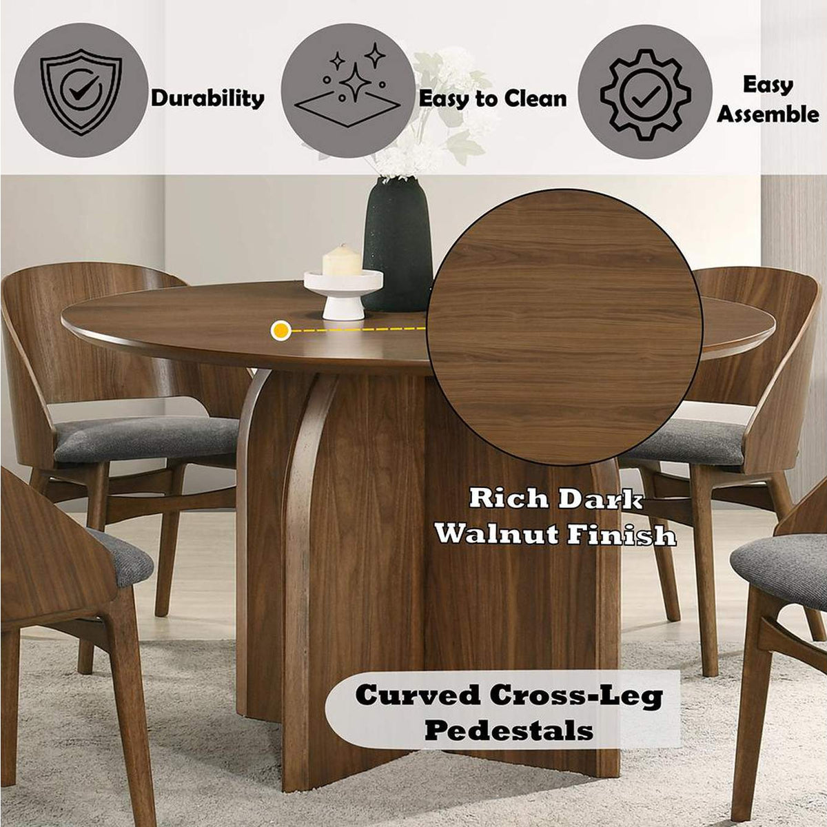 DN06275 Delmon Round Dining Table