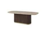 DN07000 Clayten Dining Table with Natural Marble Top